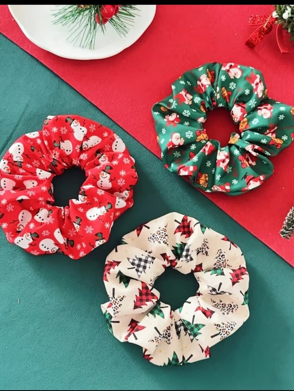 Christmas Scrunchies 3 Pack